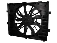 Water radiator air duct with fan. Porsche 958 Cayenne >>2014 - 95810606140, 95810606130, 95810606131, 958121203A